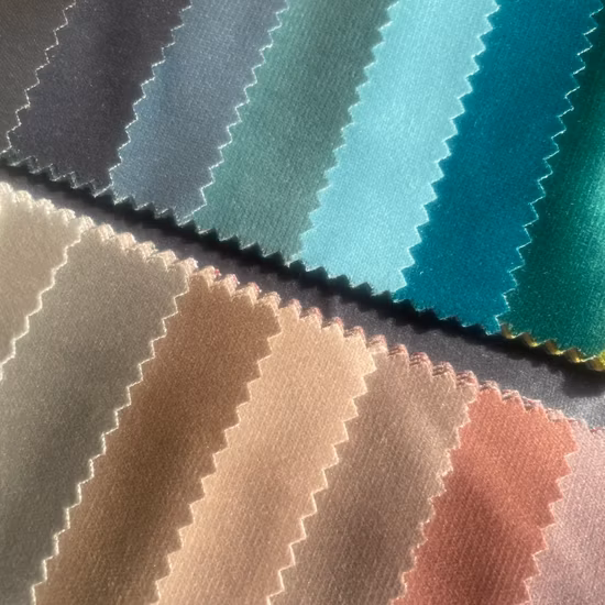 Polyester Knitting Velvet Sofa Fabric Upholstery Fabric Home Textile (Canna)