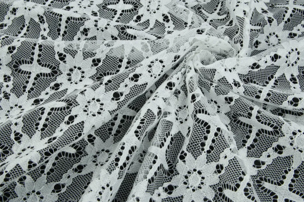 The Factory Supplies Brocade Cotton Fabric for Wedding Lace Mesh Clothing Fabrics